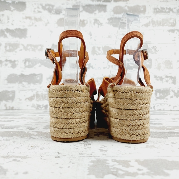New Rag & Bone Hera Espadrille Wedge Suede Sandal A569 - Picture 6 of 13